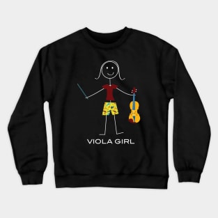 Funny Womens Viola Girl Crewneck Sweatshirt